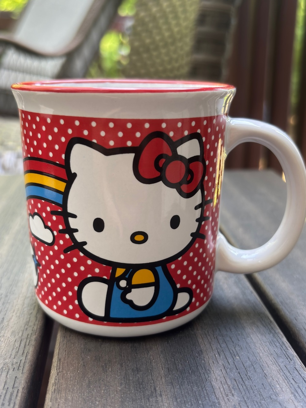 Hello Kitty White Ceramic Mug with Black Logo